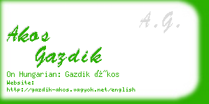 akos gazdik business card